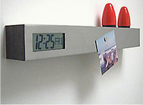 Wall clock - digital magnetic shelf clock. This link will open a new browser window.