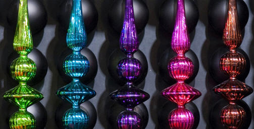 colours of christmas metallic decorations
