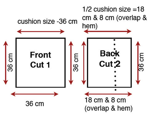 Make your own cushion - cushion pattern. This opens a new browser window.