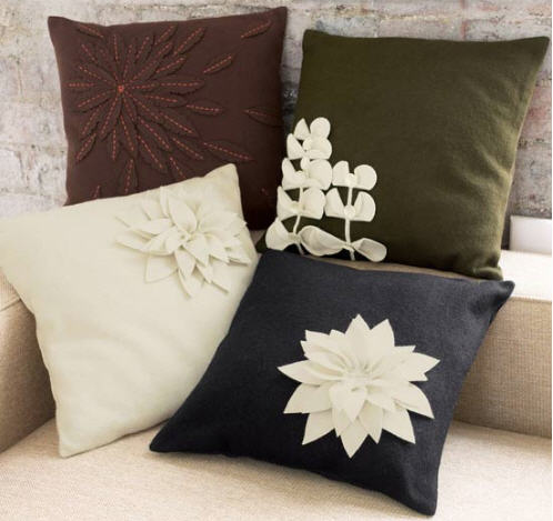 Making your own cushions. With decorative embellishments. This opens a new browser window.