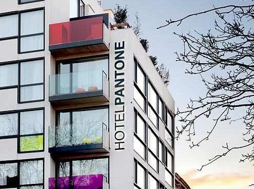 Pantone hotel - Pantone hotel exterior. This opens a new browser window.