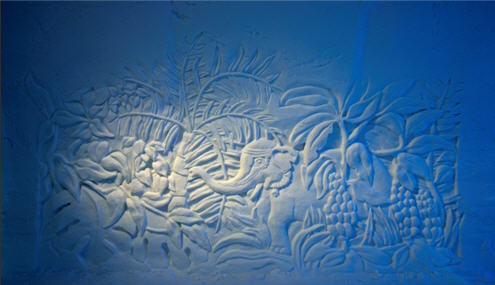 Ice hotel - detailed ice design. This opens a new browser window.