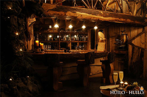 Magic Mountain - bar area - eco style interiors. This opens a new browser window.