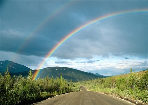 Colours in nature - double rainbow. This opens a new browser window.