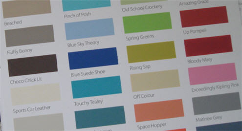 Branding colour - paint names - Laurence Llewelyn Bowen.
