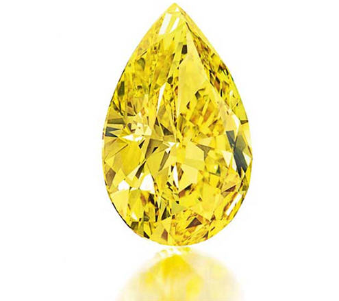 Colours in nature - yellow 'fancy vivid' diamond. This opens a new browser window.