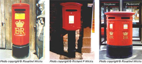 Branding identity through colour... royal mail's iconic red mail box. This opens a new browser window.