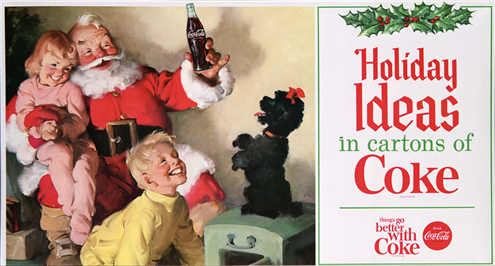 Business branding colour- how coca cola turned santa red - advert. This opens a new browser window.