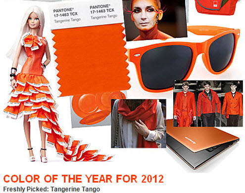 Colour of the year 2012 - Pantone tangerine. This opens a new browser window.