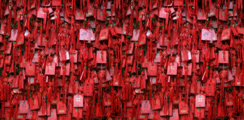 Colour symbolism - China red for good luck. This opens a new browser window.