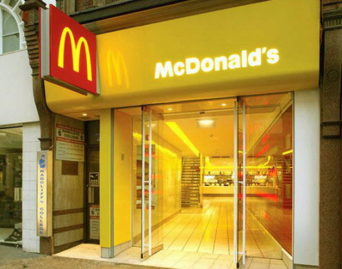 Business branding interiors - yellow - McDonald's. This opens a new browser window.