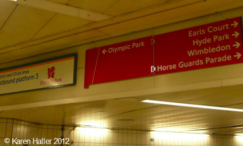London Olympics Wayfinding - London Underground signage.