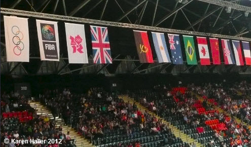London Olympics - colourful olympic park - national flags