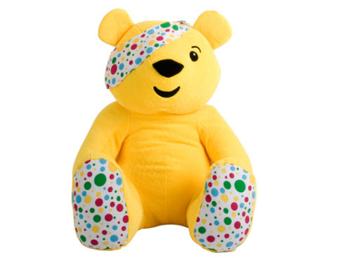 Pudsey Bear - Children in Need - Yellow colour of happiness. This opens a new browser window.