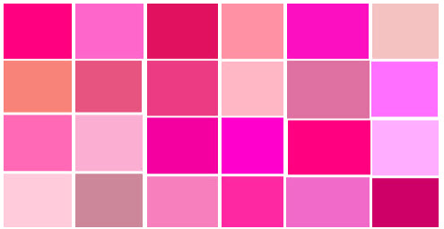 Valentine's Day - Colour of Love. Red, pink and orange. This opens a new browser window.