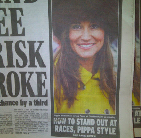 BBC Radio Wales - Pippa Middleton wearing yellow.