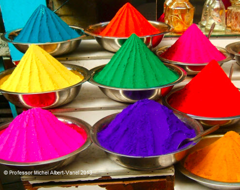Colours of India - Professor Michel Albert-Vanel - powder colour.