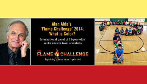 alan alda's flame challenge what is colour.
