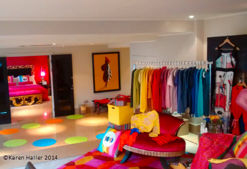 Karen Haller Dove UK colour campaign. The Schiaparelli suite, Mayfair Hotel.