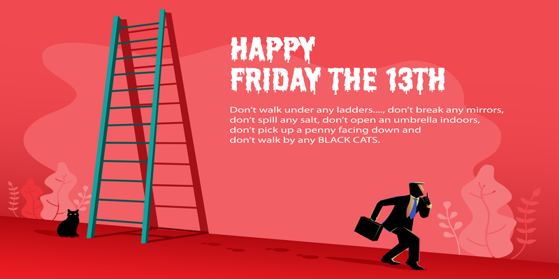 happy friday the 13th vector illustration